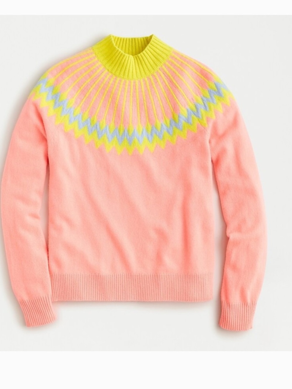 J.Crew Limited Edition 100% Cashmere Fair Isle Sweater Size Large